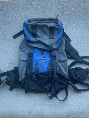 Vtg Jandd Mountaineering Hiking Backpack Day Pack Blue Gray USA Great Condition